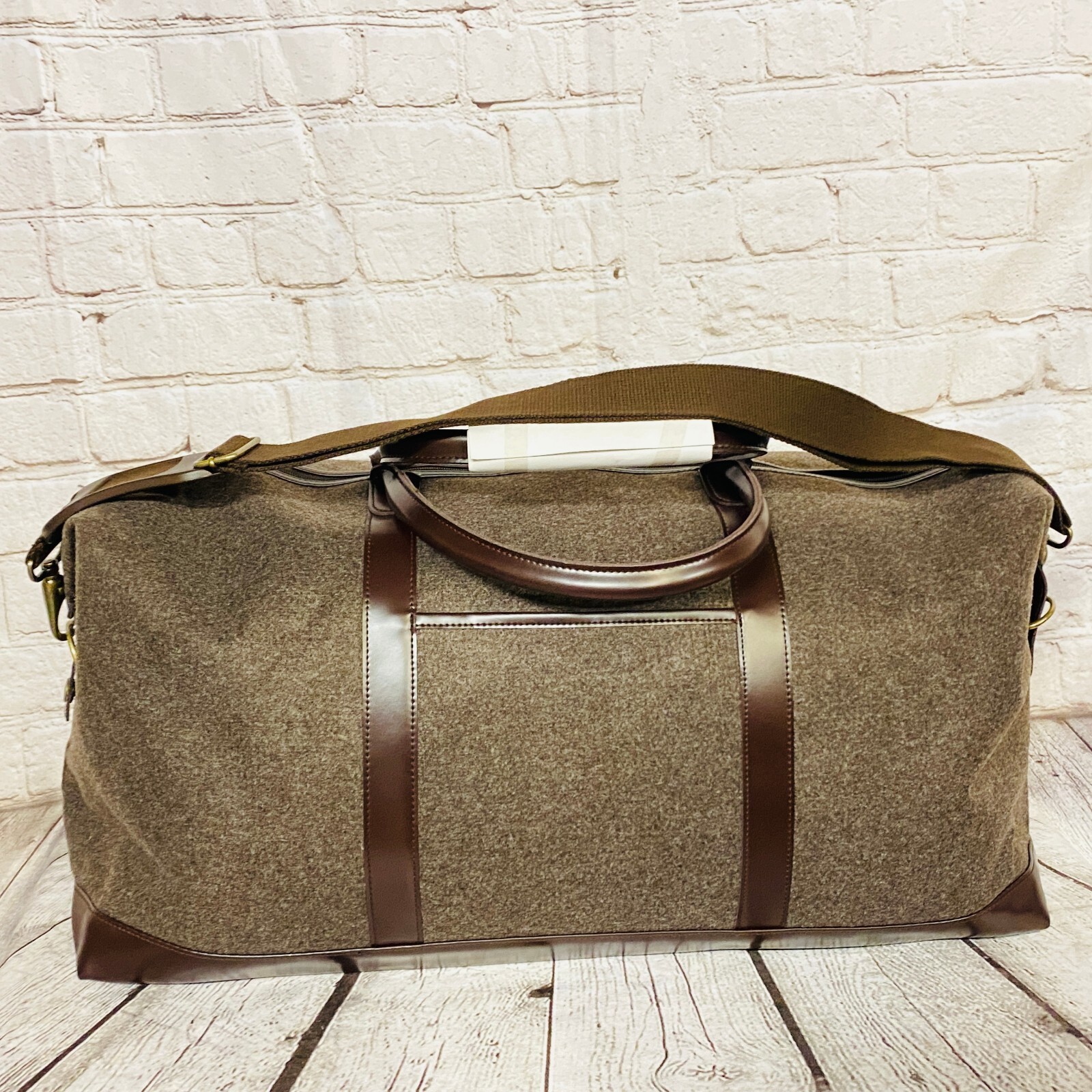 ARAMIS MEN SUEDE DUFFLE BAG BROWN – NEW