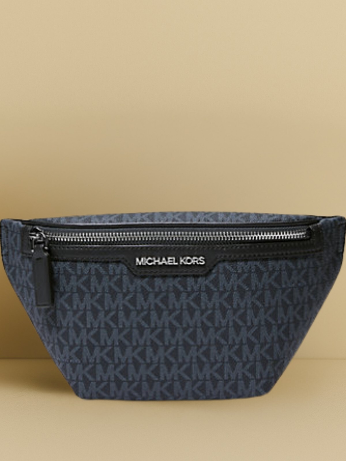 Michael Kors Cooper Men Mini Logo Shoulder Crossbody Zip Belt Bag Admiral Blue