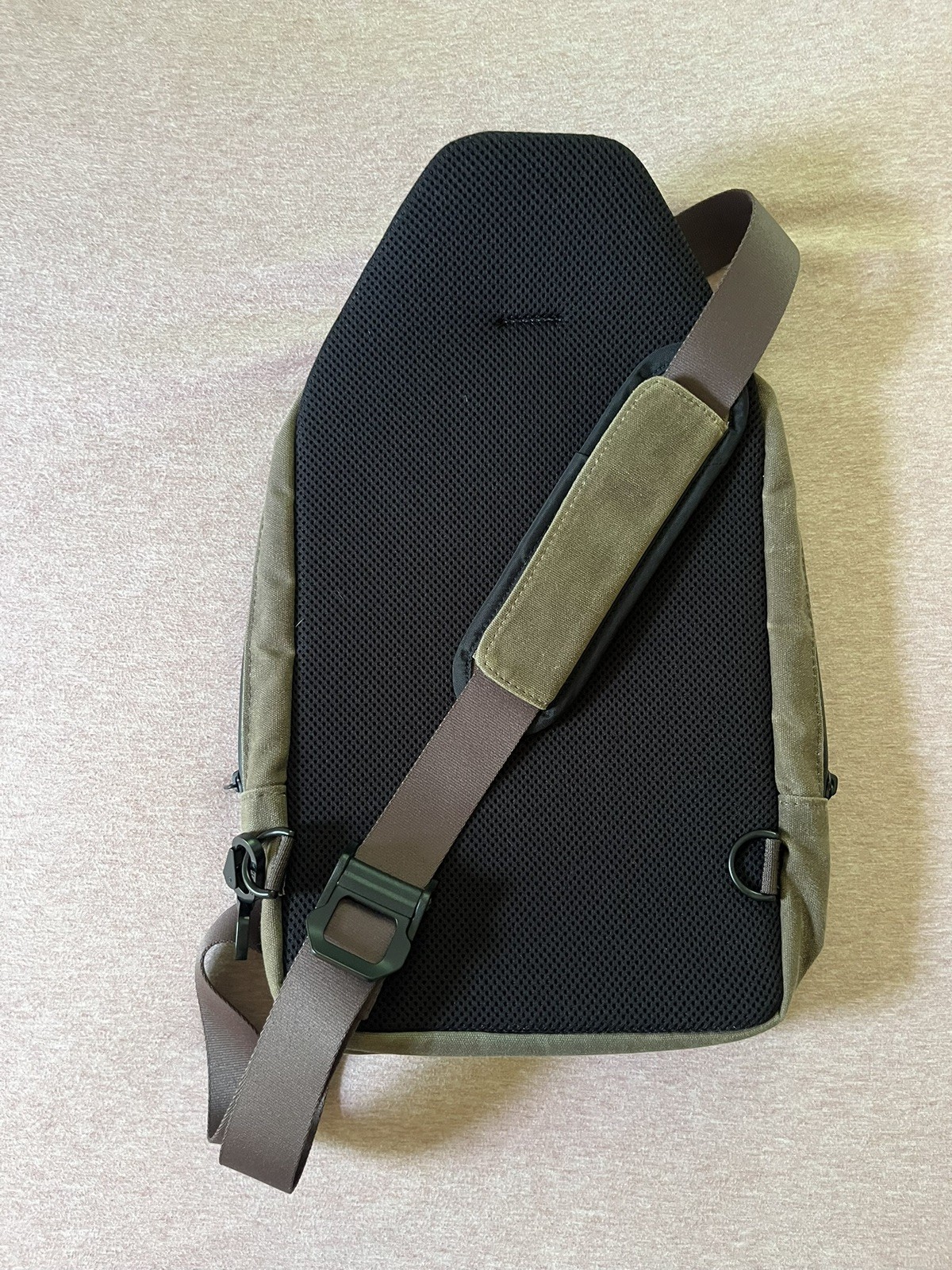 Waterfield SF Sutter Tech Sling Canvas Leather Messenger Shoulder Laptop Bag