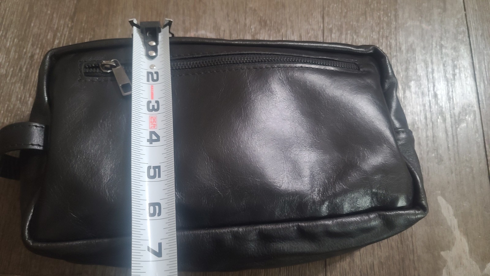 NWOT MASSEI VACCHETTA MARIO LUXURY LEATHER BLACK DOPP KIT HANDMADE ITALIAN