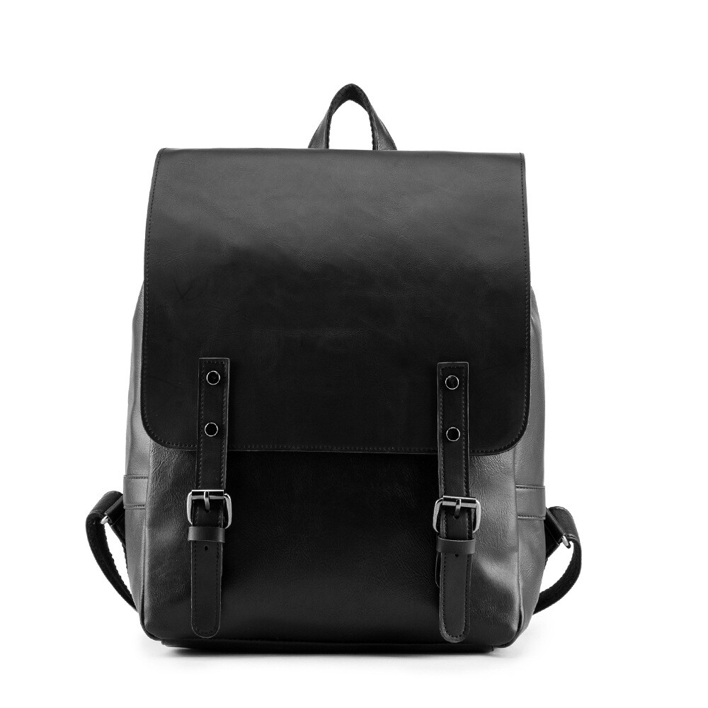 Men Large Capacity Leisure Travel Backpack Student Backpack Leather Backpack