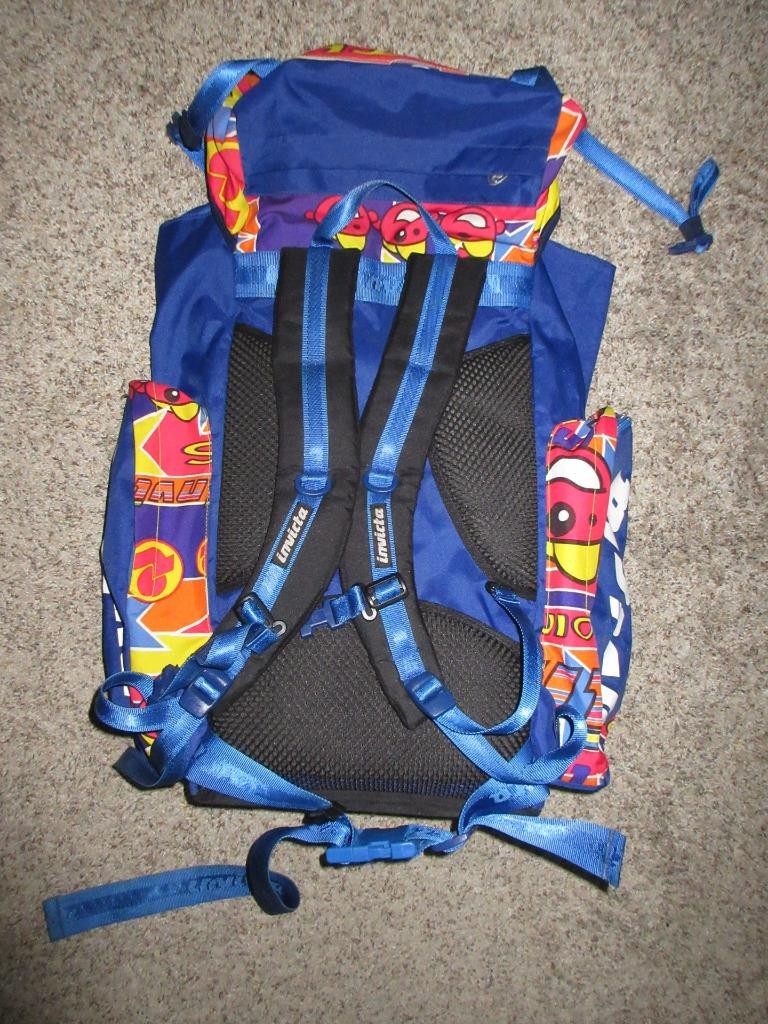 VTG INVICTA MULTI-COLOR BRIGHT BLUE JOLLY BACKPACK