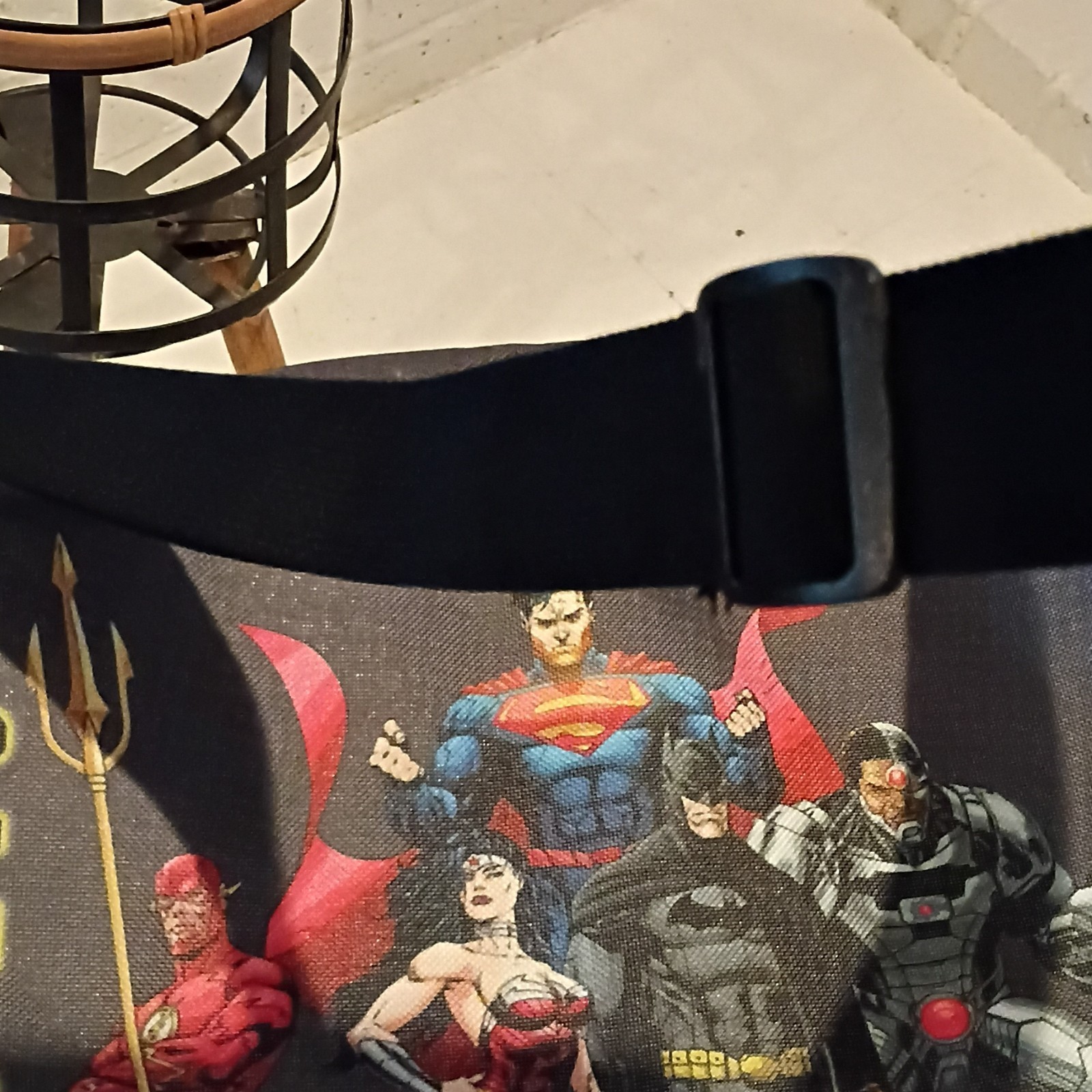 Justice League Batman Superman Messenger Shoulder Bag Black Adjustable Strap