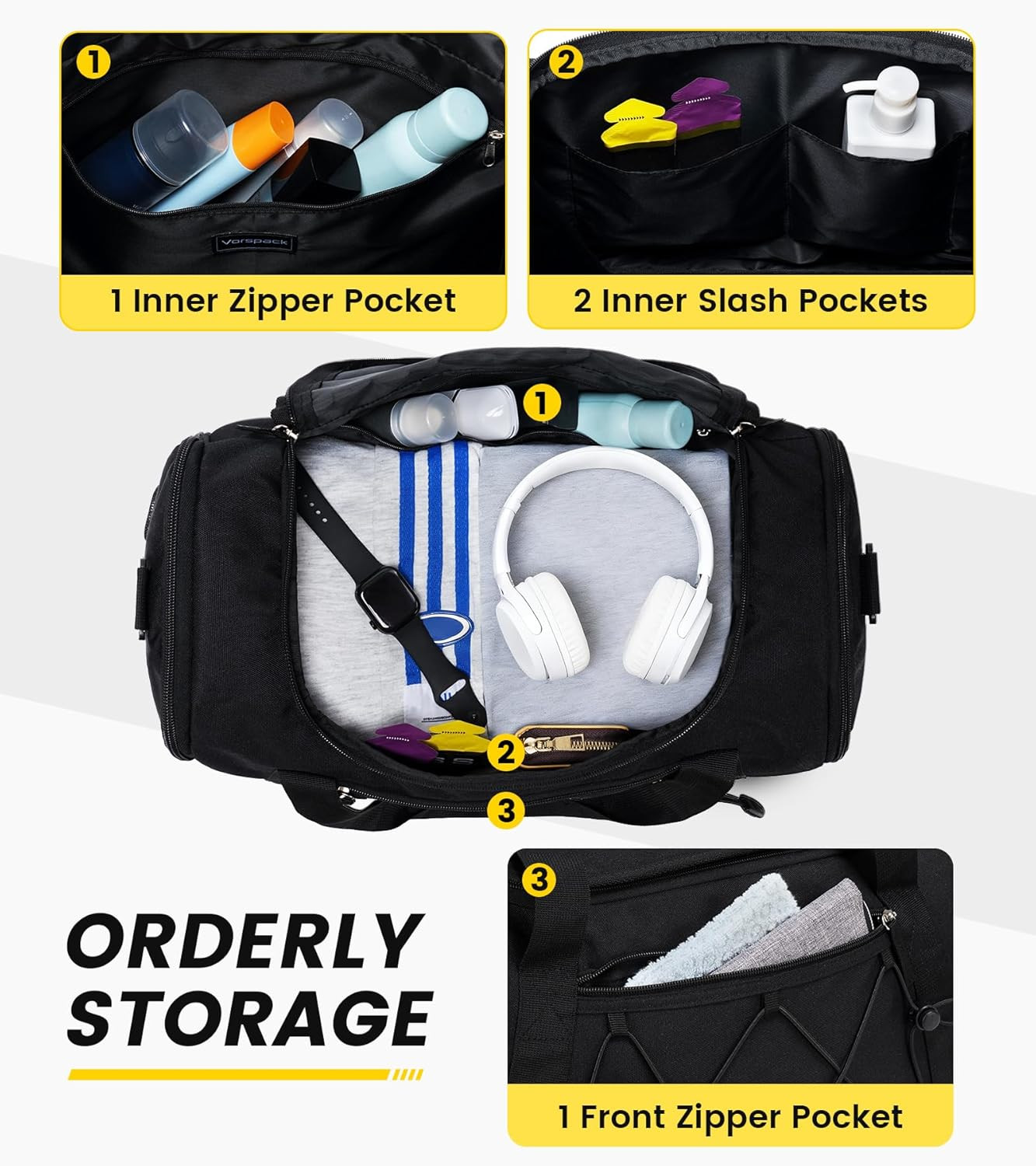 Vorspack Gym Bag for Men – 18 Inches Duffle Bag for Travel Duffel Bag with Shoe