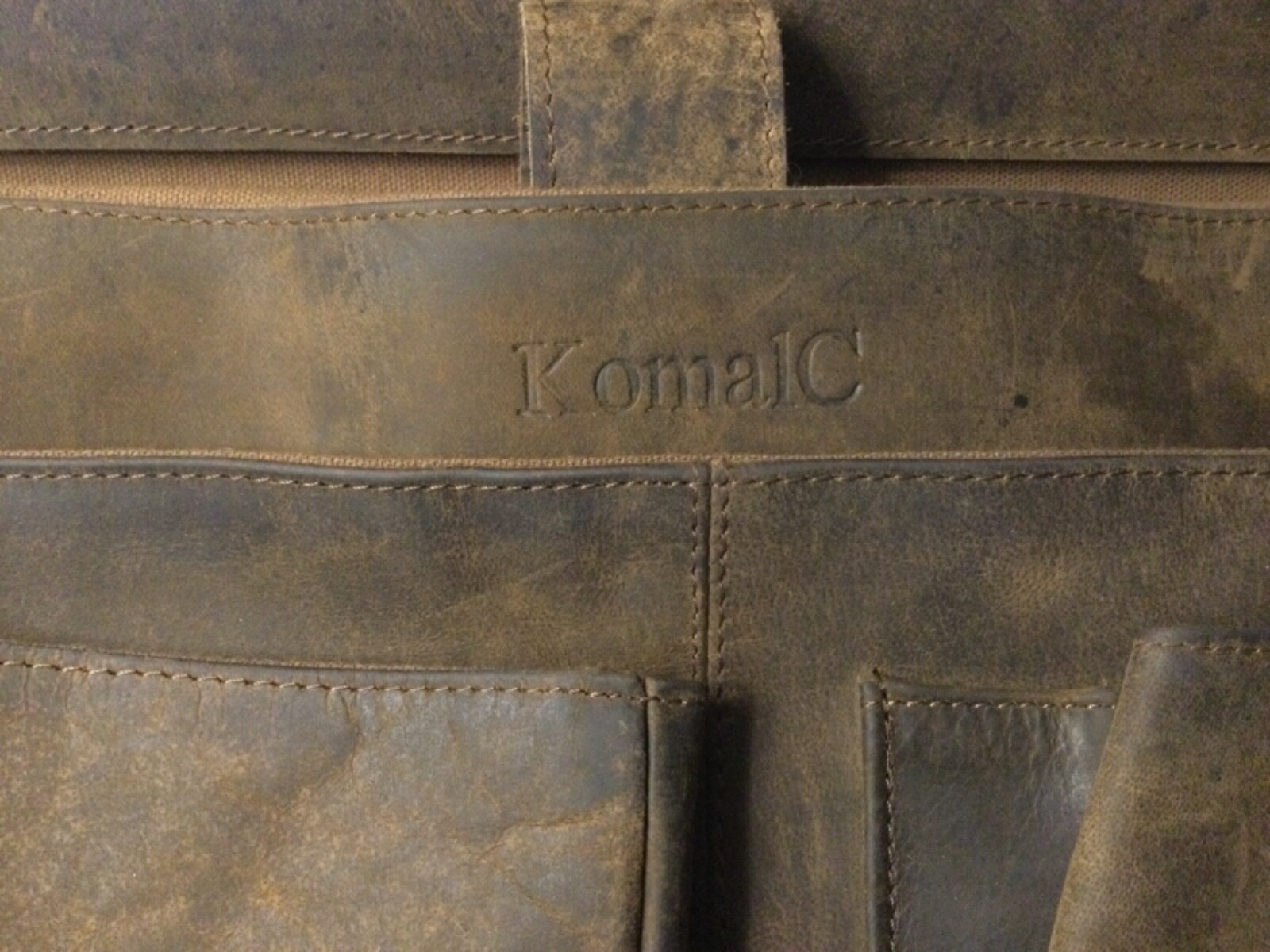 Vintage KomalC leather messenger bag