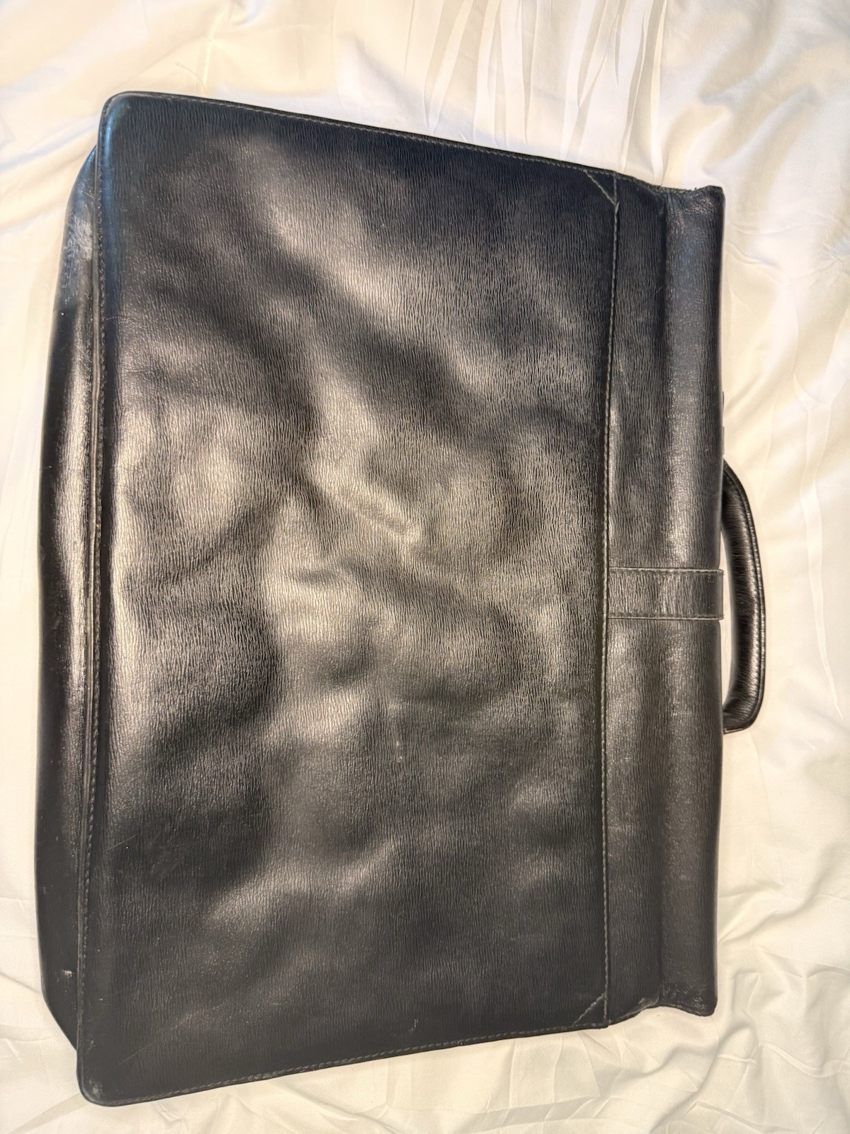 Montblanc Men’s Black Briefcase/Document Case Buckle Top Handle Inner Pockets