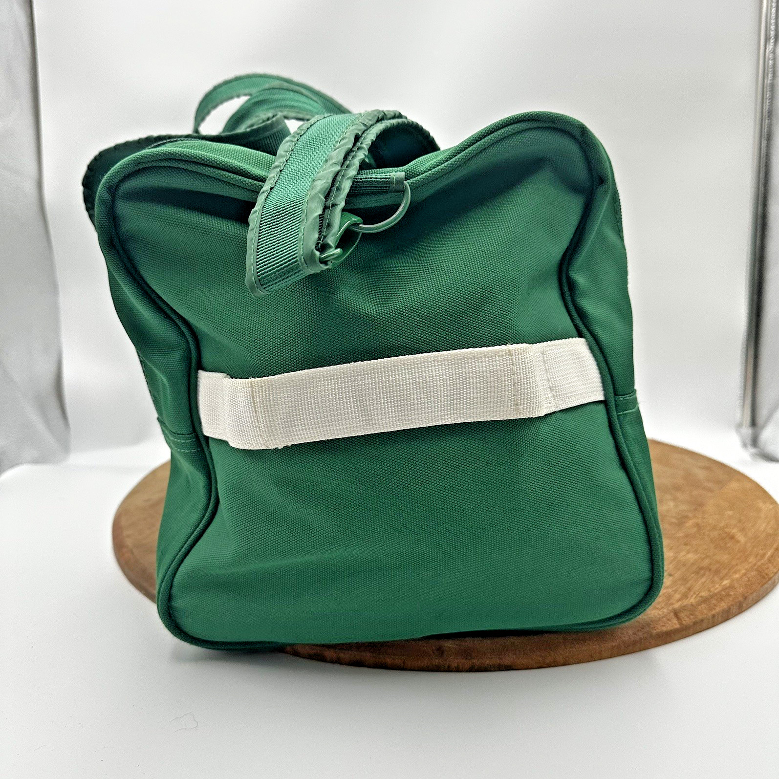 Lacoste Parfums Essential Gym Bag Green Crocodile Duffle Travel Carry-on