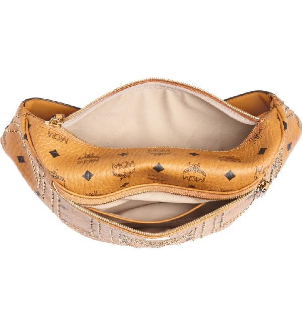 [MMZ8AVE56CO001] MCM Stark Studded Print Belt Bag