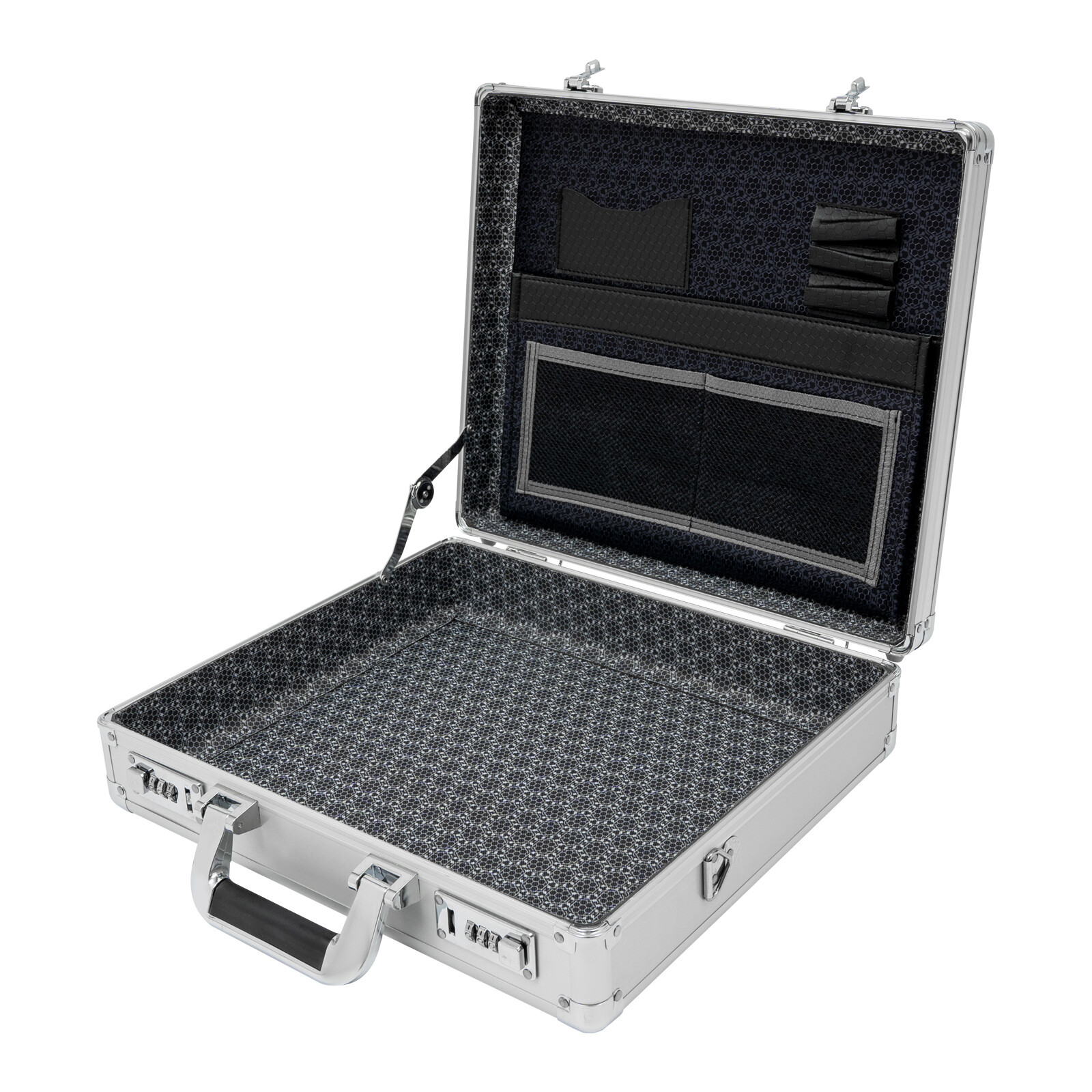 Aluminum Briefcase Attache Case For Men Office Document Antitheft with Lock