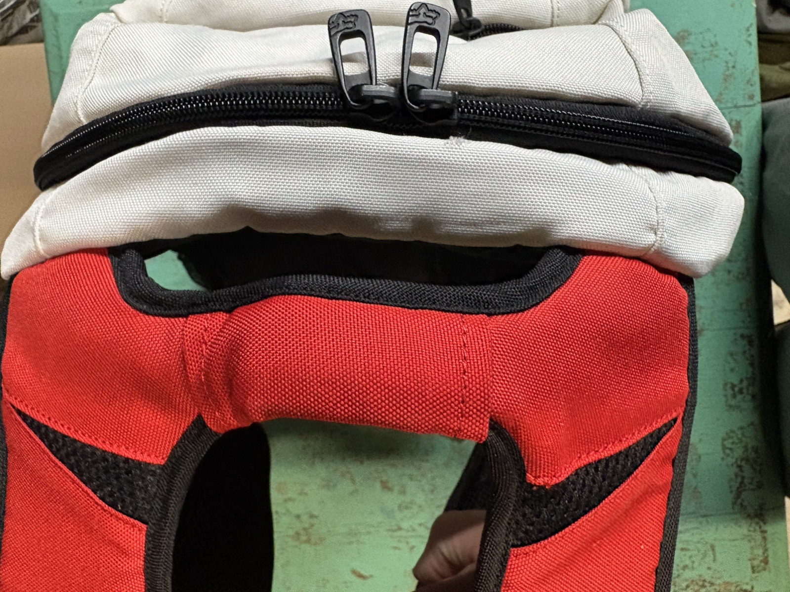 Y2K Fox Racing Backpack Black Red Moto Sport School Bag Heritage Forged EUC