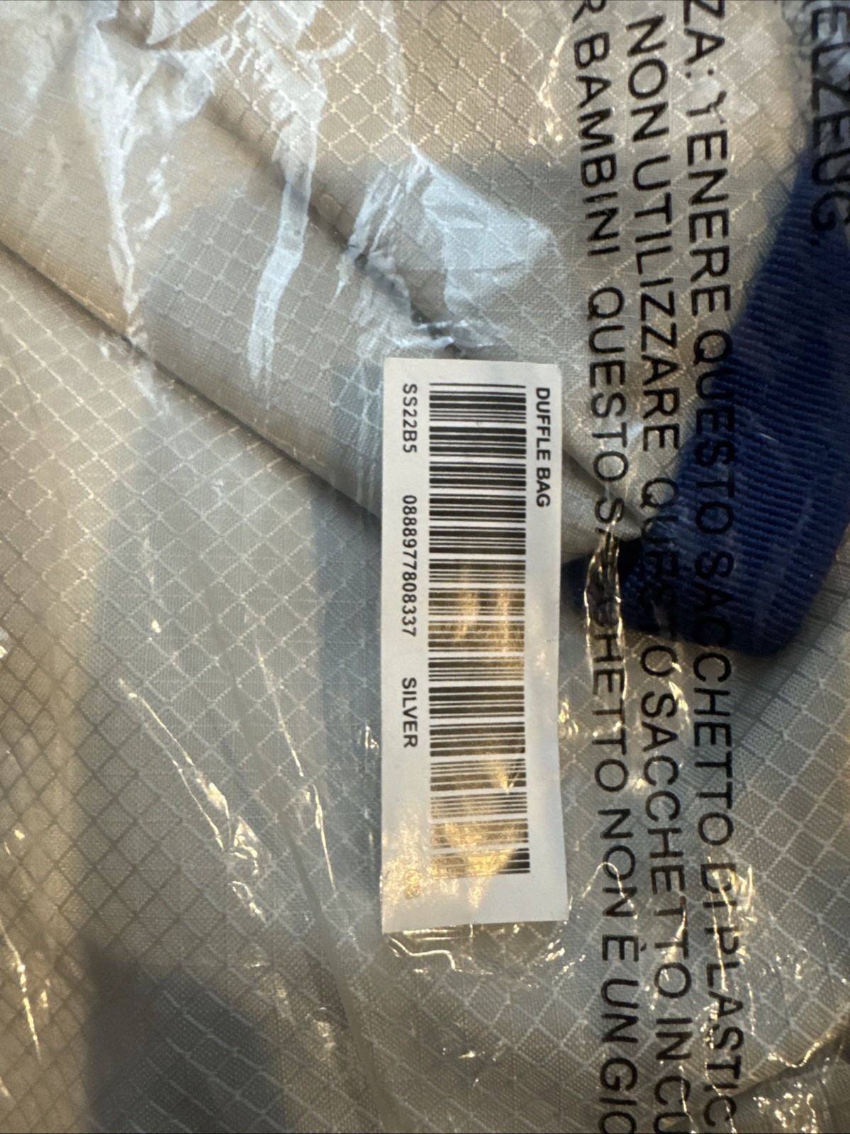 Supreme Duffle Silver SS22B5