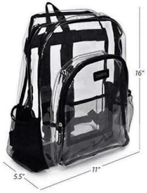 Heavy Duty Clear Backpack – Stadium Approved Transparent Design for Quick