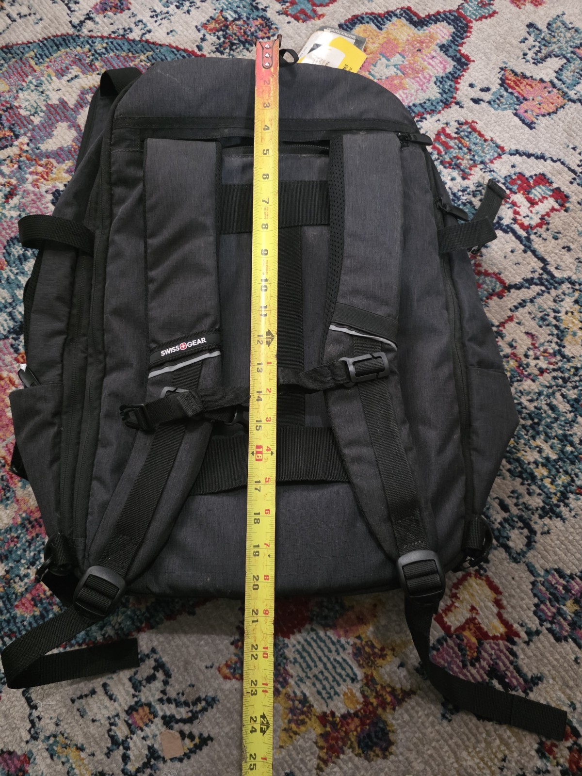 SwissGear 20″ Laptop Backpack Gray Black Travel School Book Bag NWT