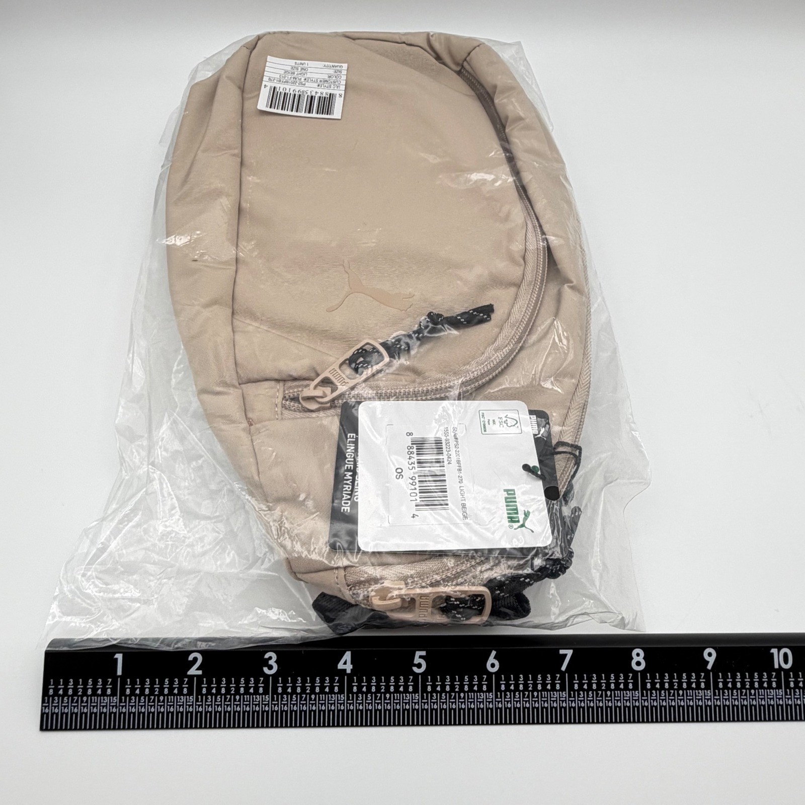 Puma Sling Bag Light Beige Crossbody Backpack PS2-2201BFFB1-270 One Size NEW