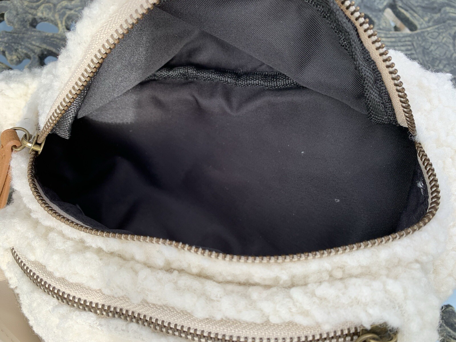 Sun + Stone Kieran Fleece Waist Pack Belt Bag, White