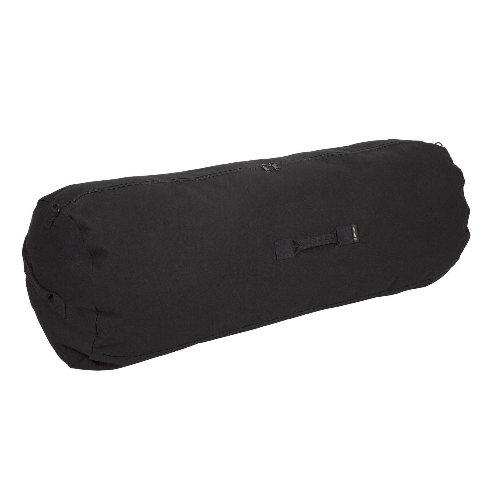Zippered Canvas Deluxe Duffel Bag – Black, Adult