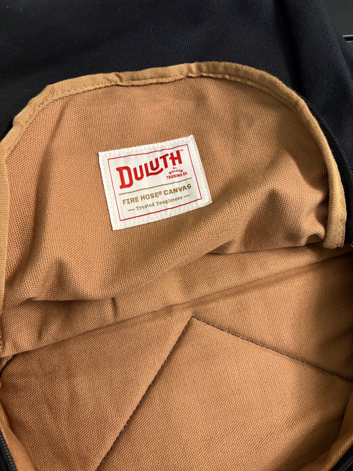 Duluth Trading Co Fire Hose Canvas Backpack Black