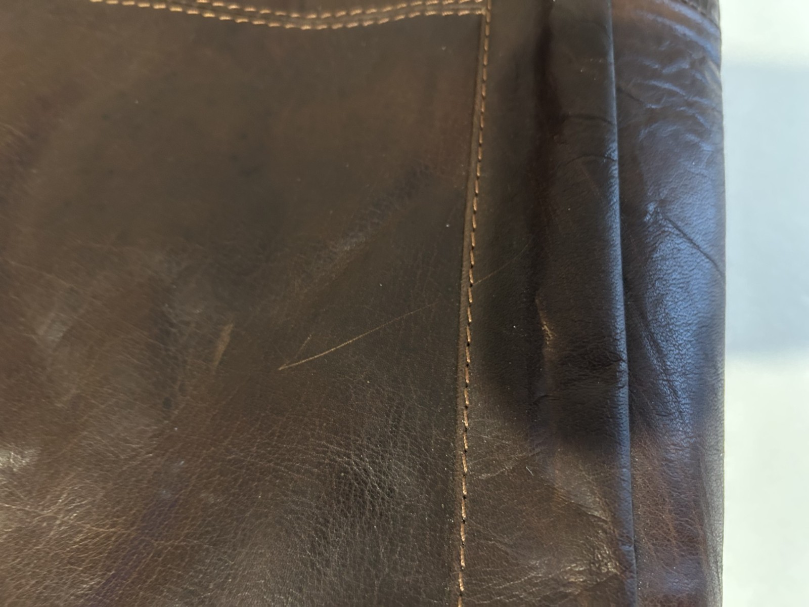 Jack Georges Spikes & Sparrow Brown Leather Briefcase Bag