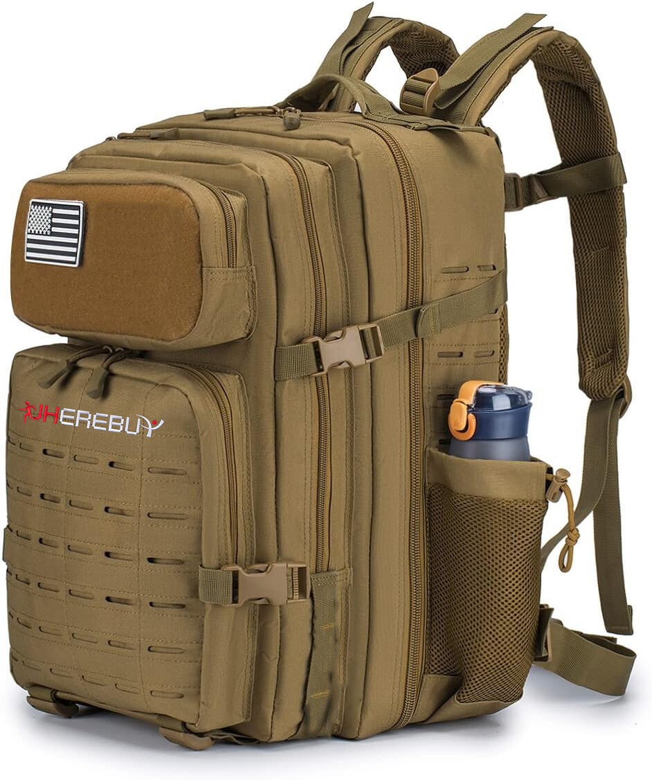 Tactical Military Backpack 45L Large Waterproof Rucksack Hiking Laptop Backpack