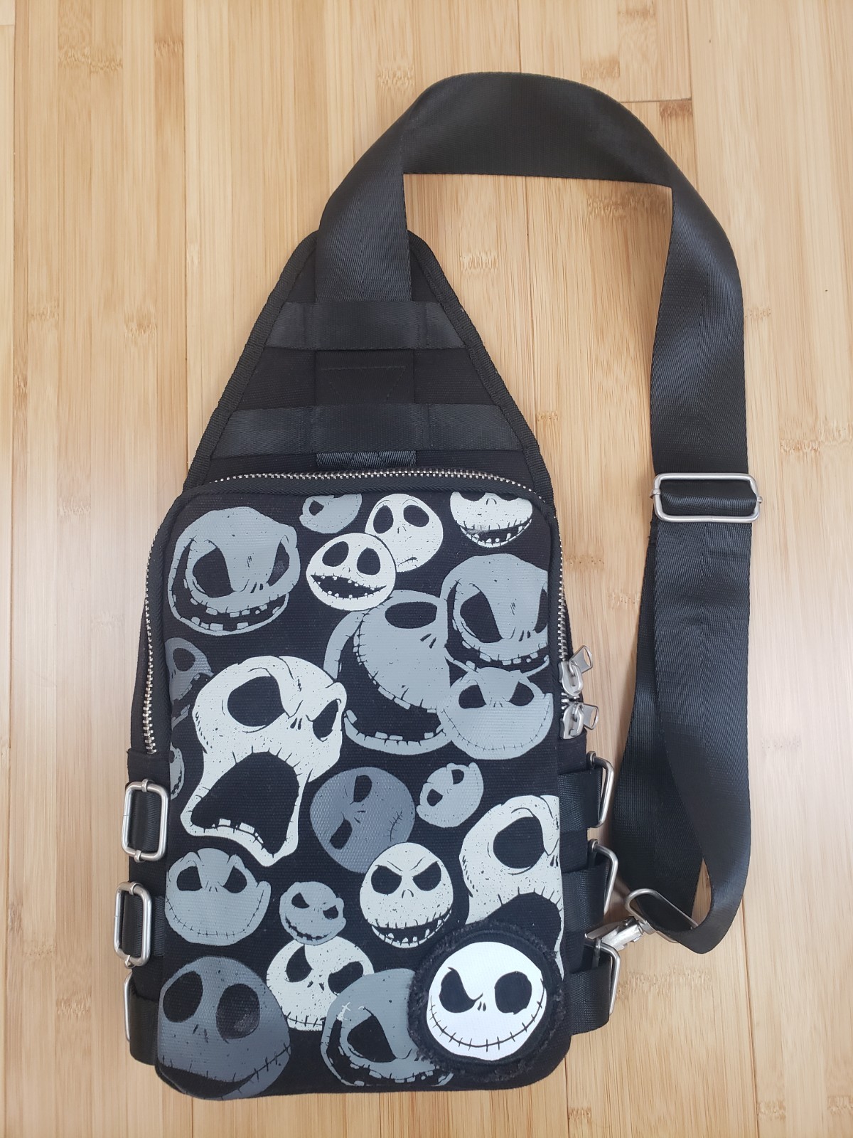 Disney Jack Skellington Sling Back/Chest Bag Techwear Mall Goth Alt Streetwear