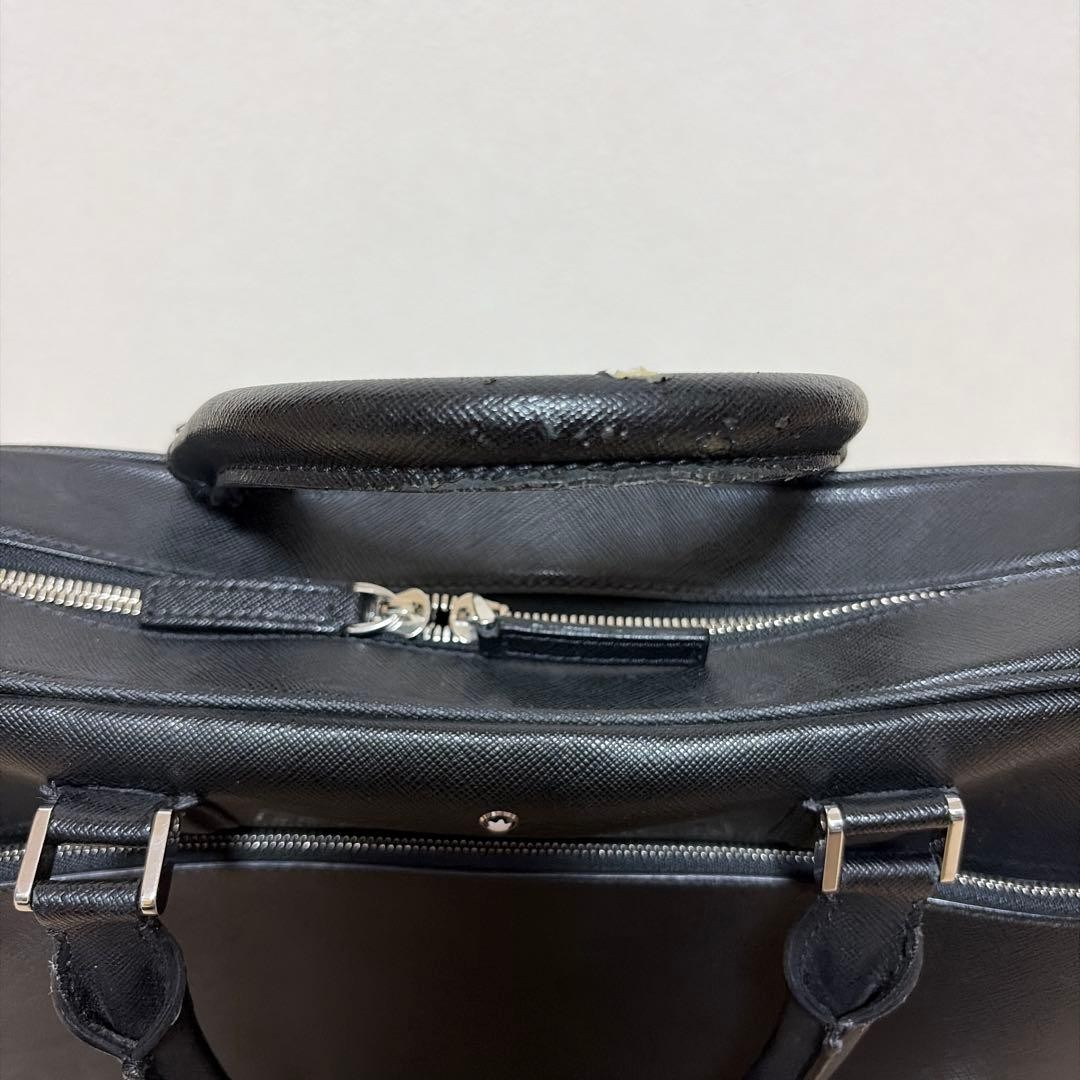 Montblanc Briefcase Business Bag 37cm 27cm 9cm Black Leather Professional