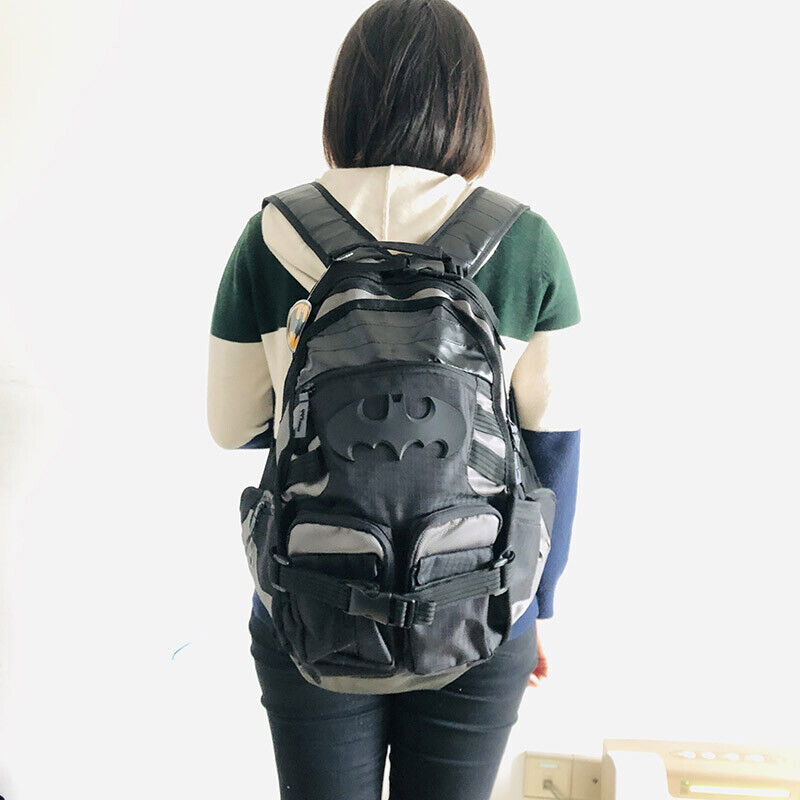 Black Knight Bat Batman Schoolbag Backpack Outdoor Travel Shoulder Bag Knapsack