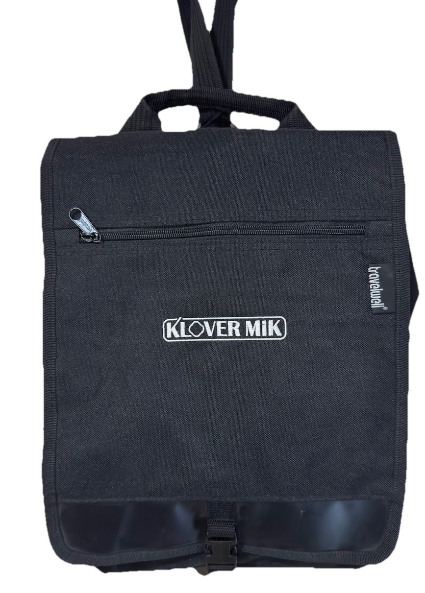 Klover Mik Black Men’s Backpack with Zipper Buckle, Top Handle, Backpack Straps