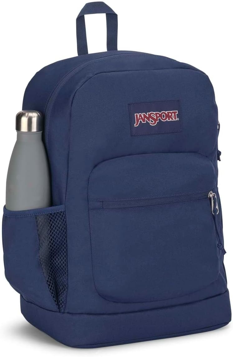 JanSport Cross Town Plus Backpack 15-Inch Padded Large Main Navy Brand New