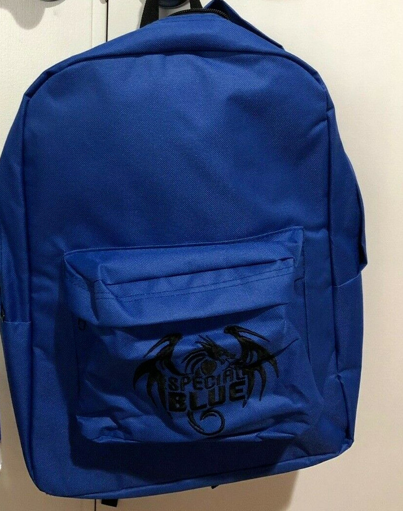 Unisex Kids Accessories Special Blue Backpack Bag w. Front Small Pouch NEW