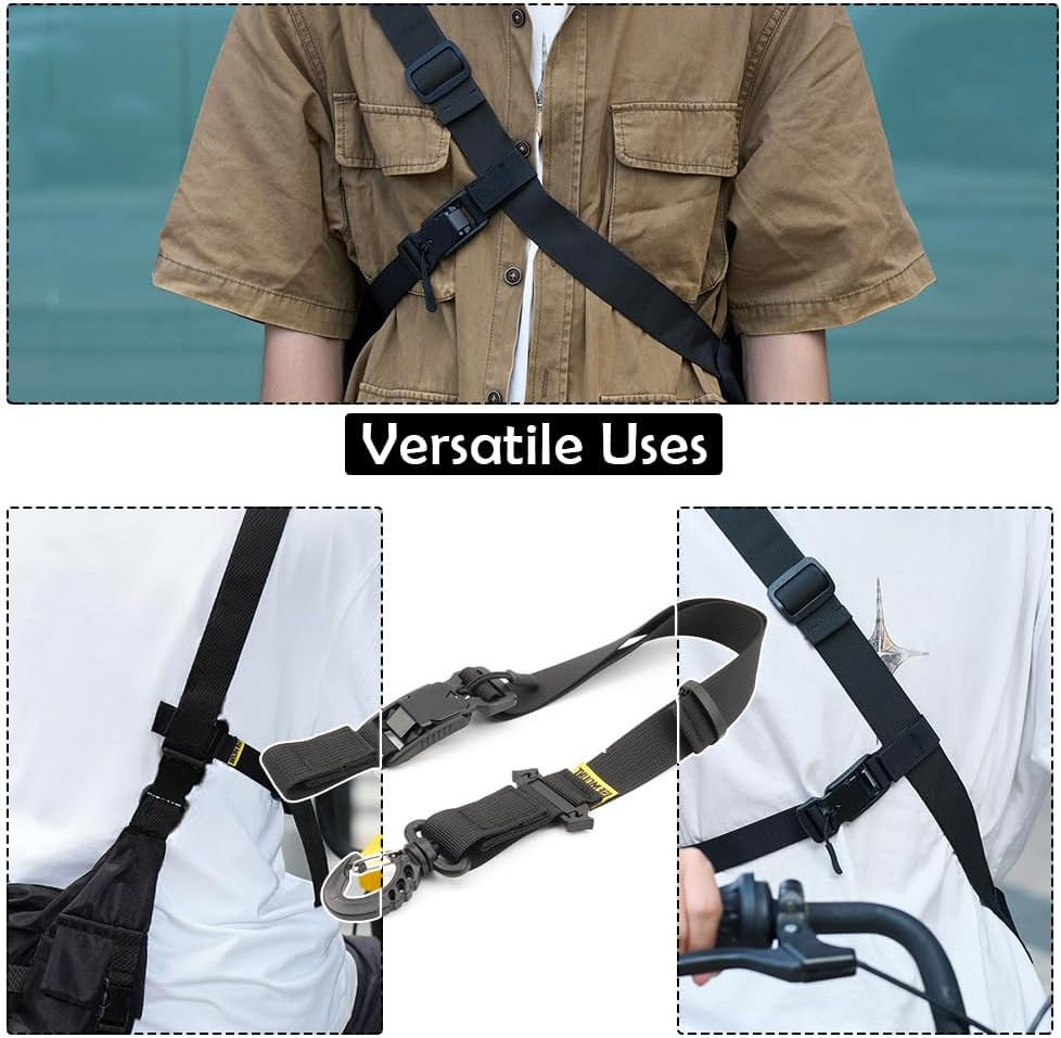 1 Pack Messenger Bag 3 Point Belt with Magentic Quick Release Buckle Stability B