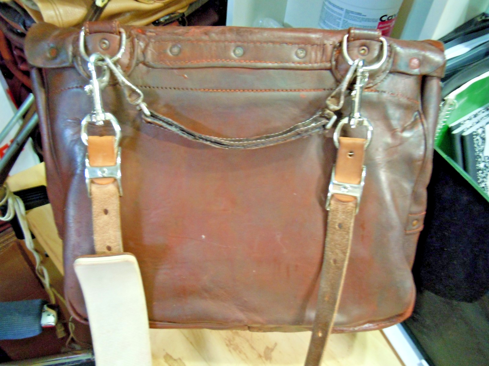 VTG Rare USPS US Leather Mail Postal Carrier Messenger Briefcase Bag # 31