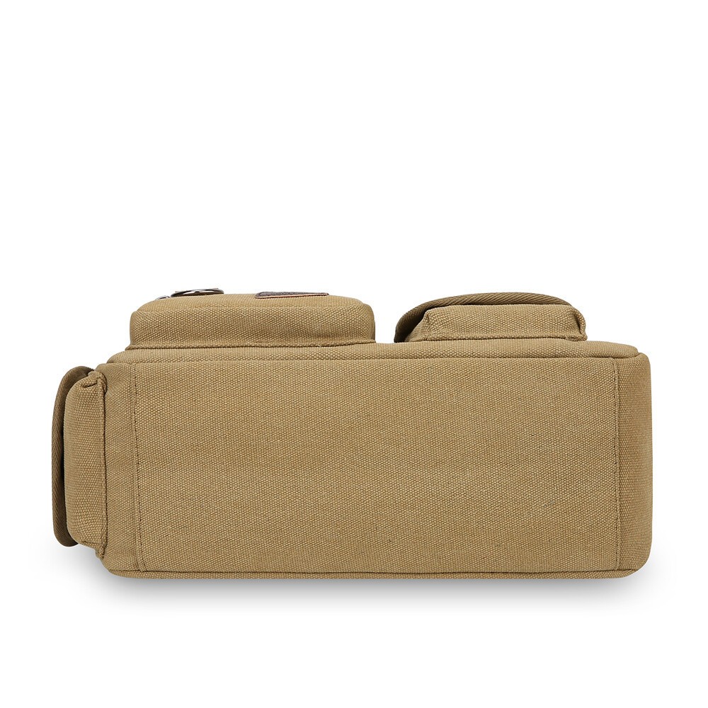Men’s Canvas Shoulder Bag Durable Tool Bag Crossbody Sling Large Capacity Travel