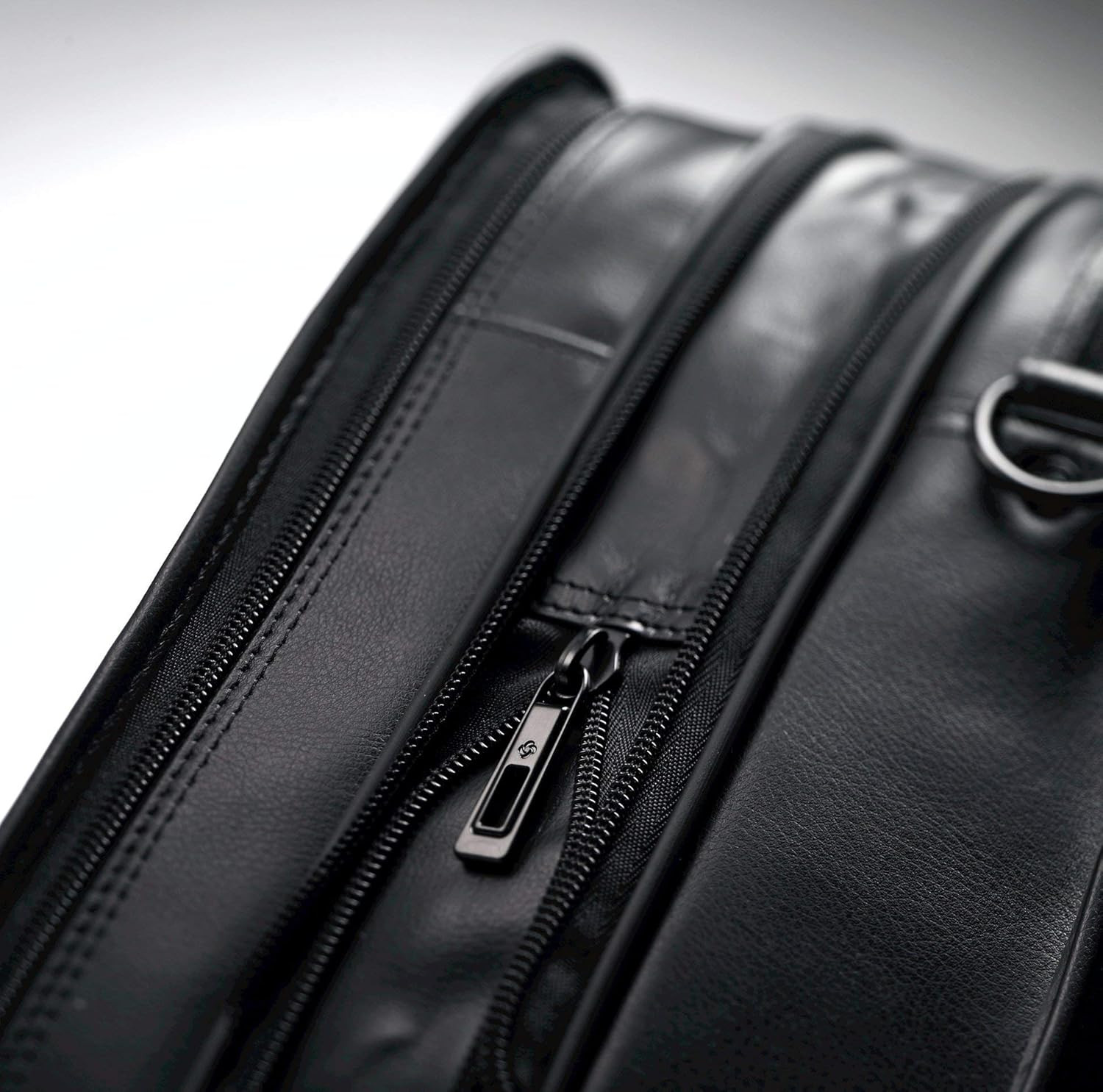 Sleek Black Leather Expandable Briefcase for the Modern Professional