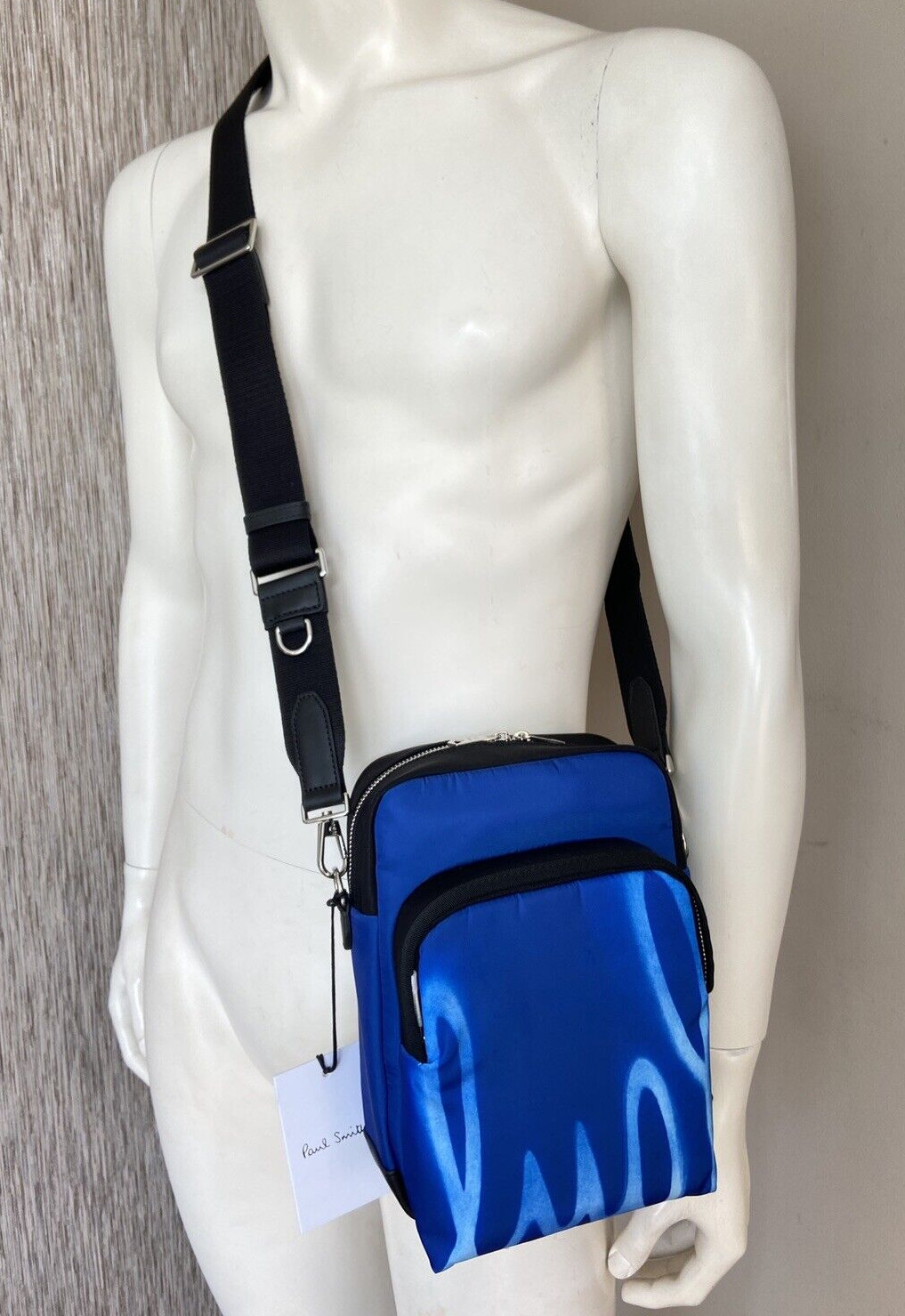 PAUL SMITH SPRAY LOGO CROSSBODY FLIGHT BAG RETAIL BNWT