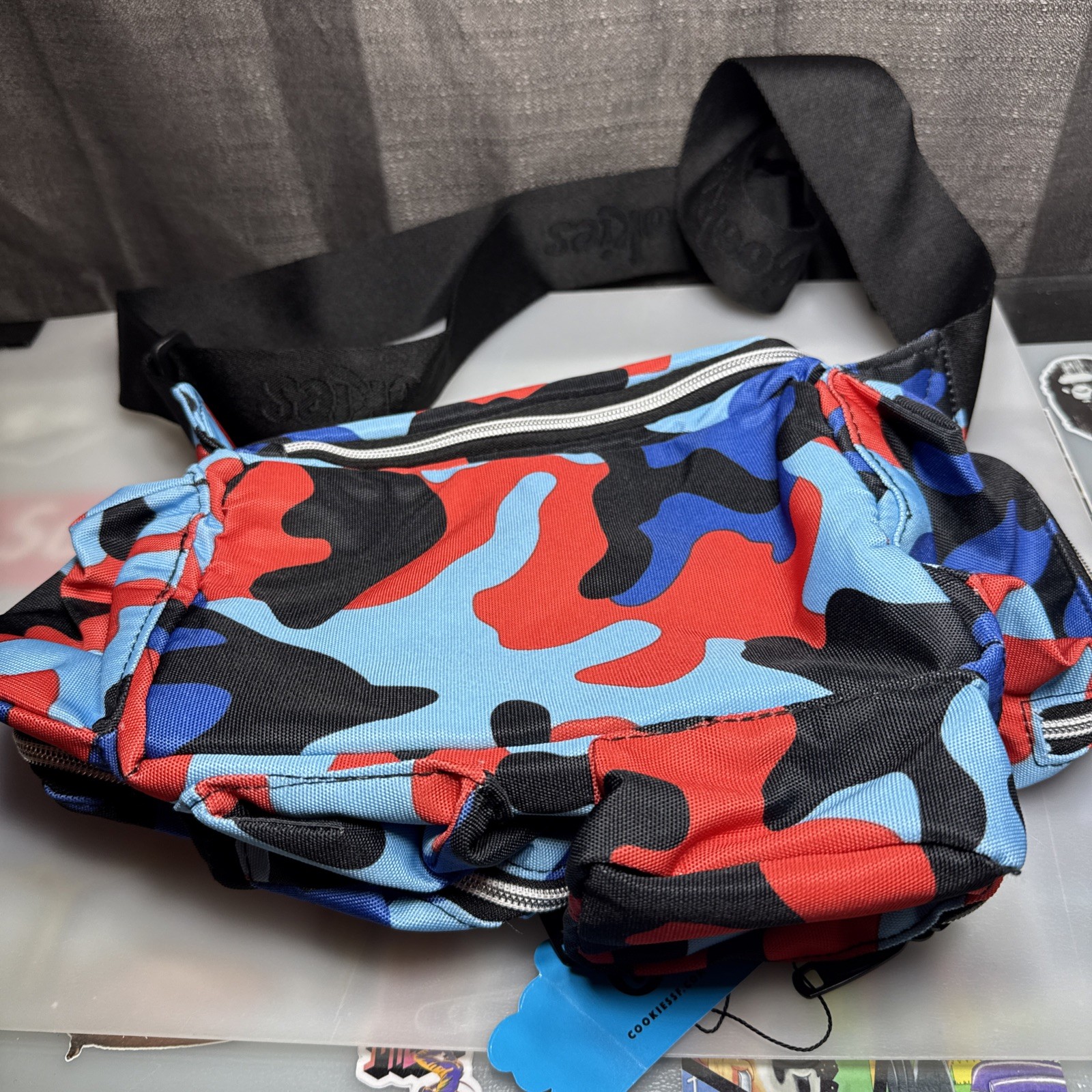 Cookies MILITANT SHOULDER BAG Smell Proof blue Camo