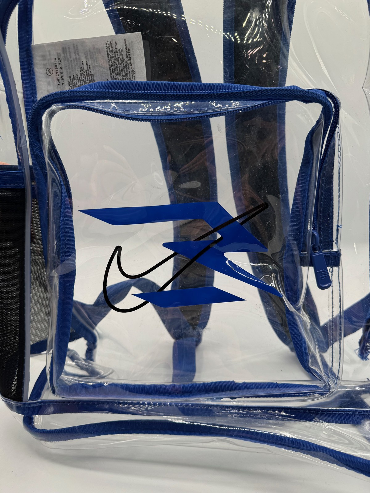 Nike Kids Clear Backpack Clear/Blue