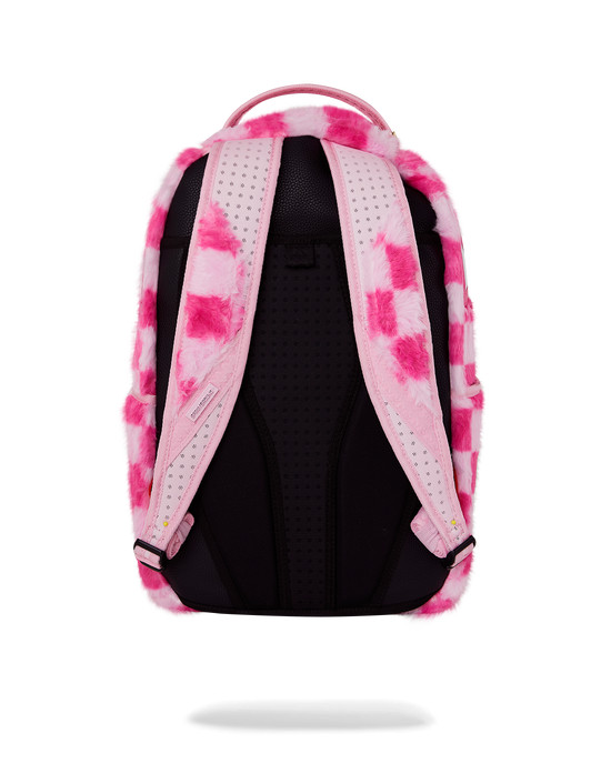 Sprayground Furzilla Shark Pink Check Backpack BRAND NEW