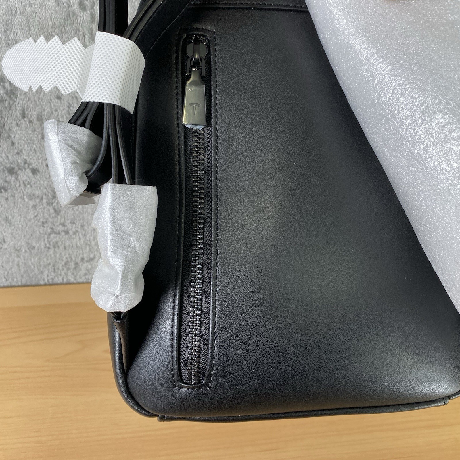 Tesla Mega Mini Pack Backpack Black Vegan Leather Official Tesla Store w/ Cover