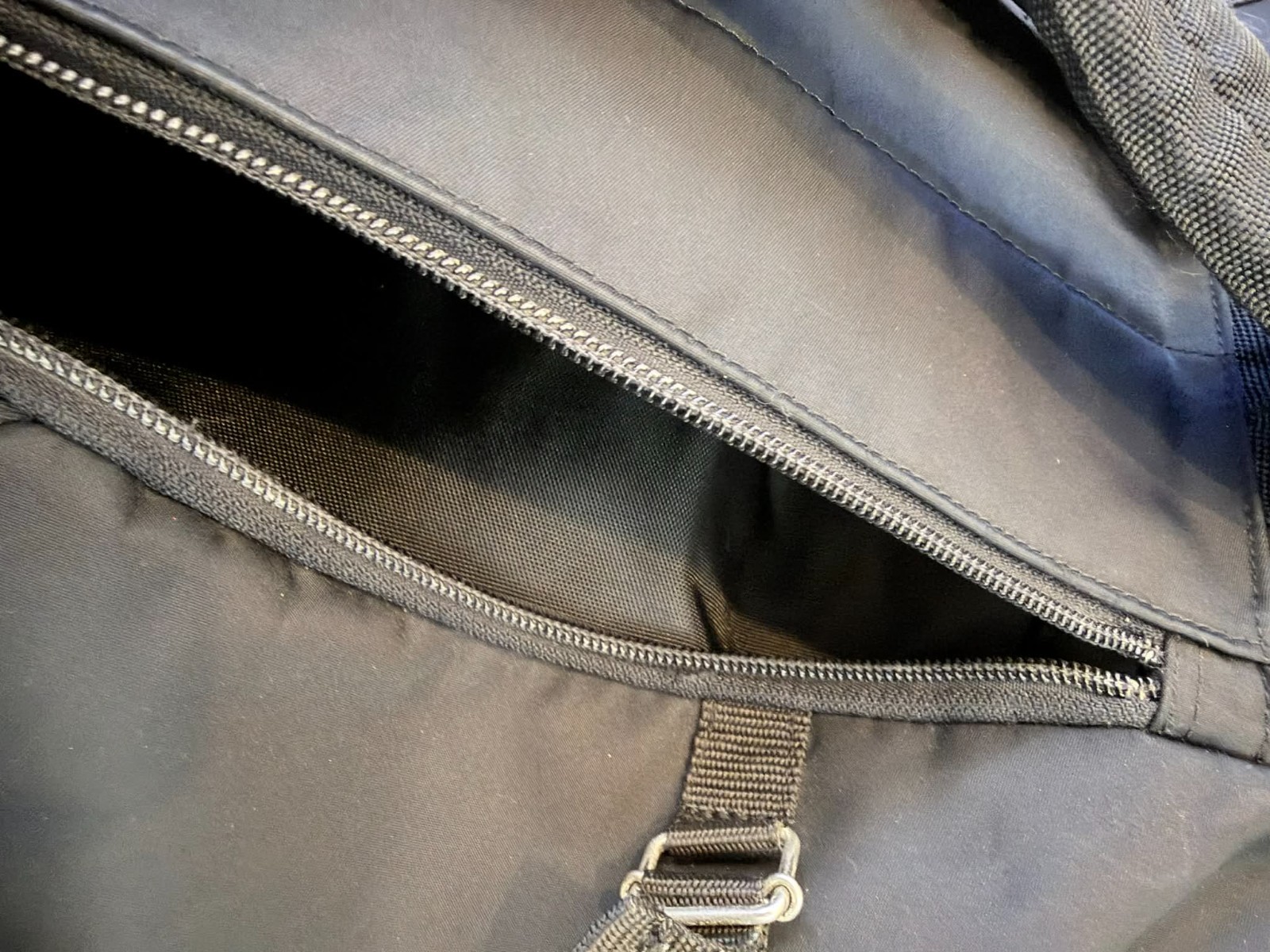 Burberry Black Label Backpack Mens Rucksack Black Nylon Nova Check Trim AUTH