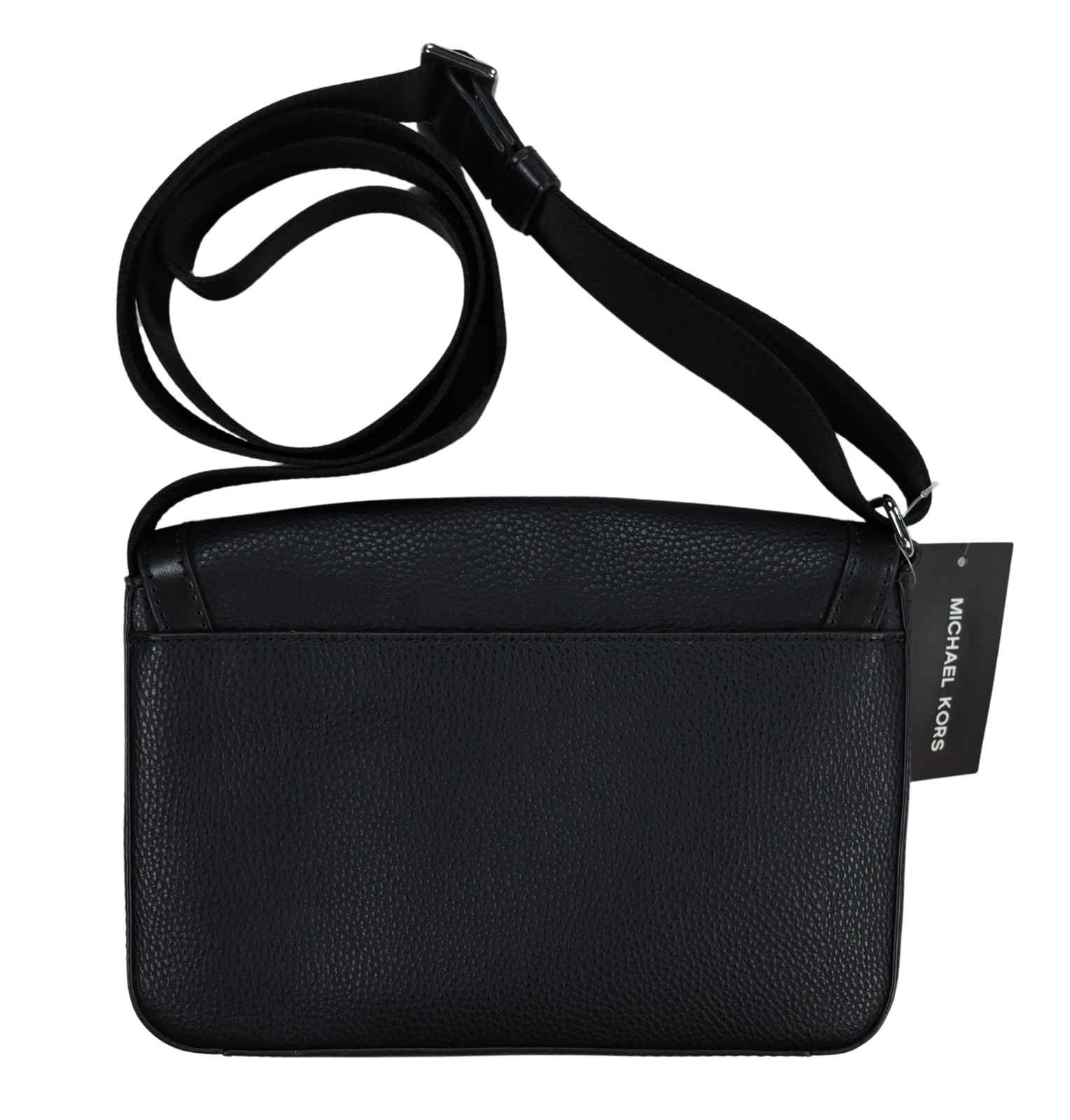 Michael Kors Genuine Leather Magnetic Flap Men’s Unisex Shoulder Bag NWT Black