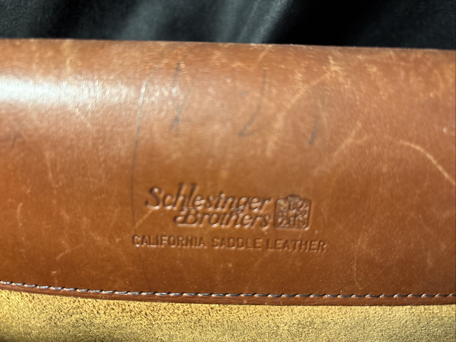 Schlesinger Briefcase Full Grain Cowhide USA Doctor/Lawyer Locking Distressed