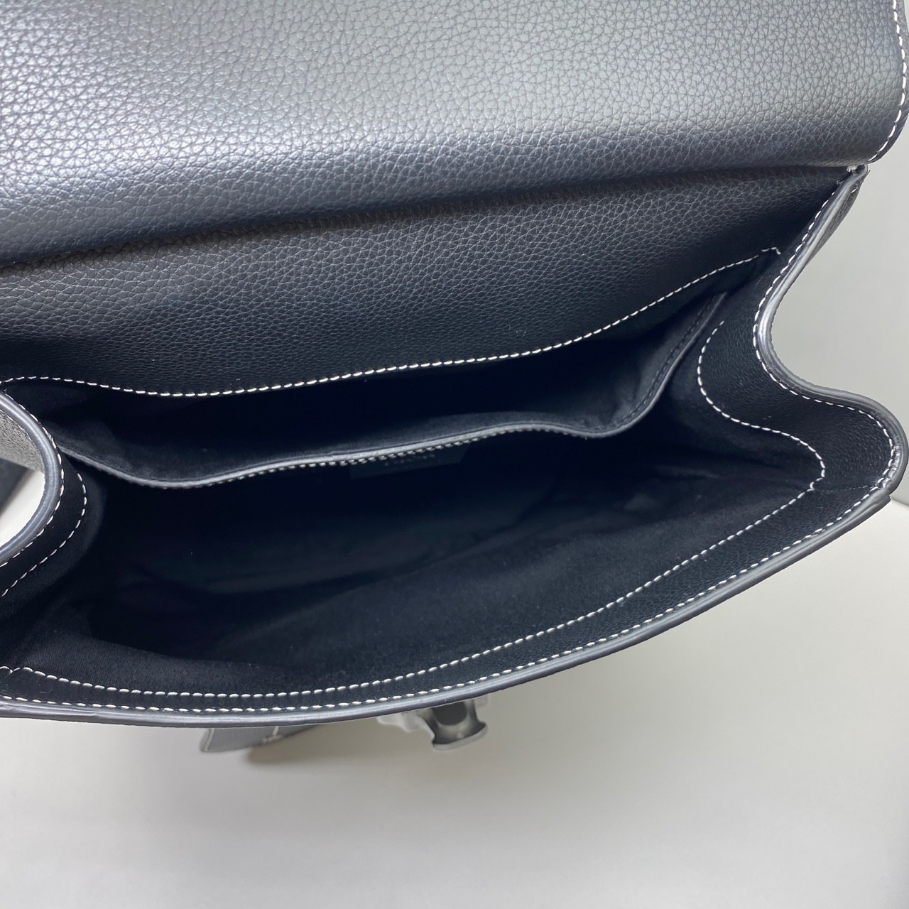 Dior Pre-Owned Authentic Gallop Black Leather Backpack 40x28x12cm