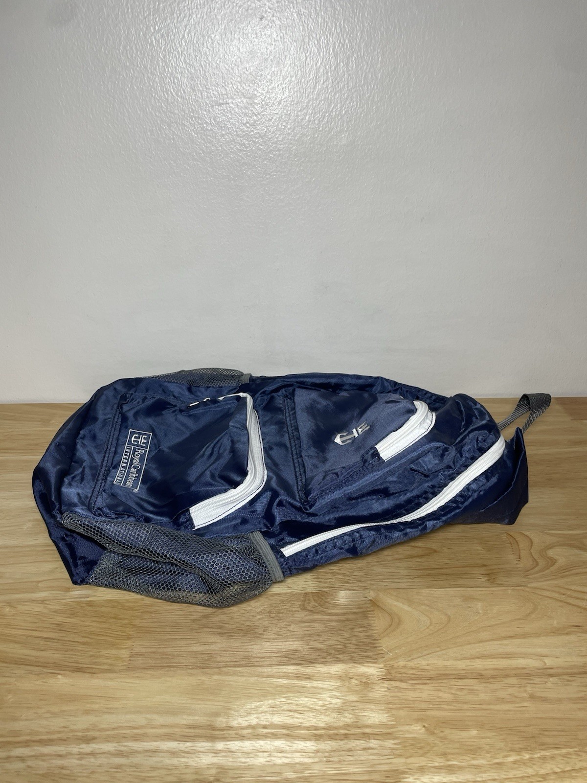 Royal Caribbean International Backpack / Book Bag – Blue & White With Key Chain