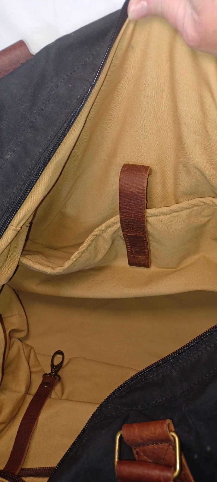 Duluth Trading Co Canvas and Leather Travel Duffle Bag Weekender Carry On Tote