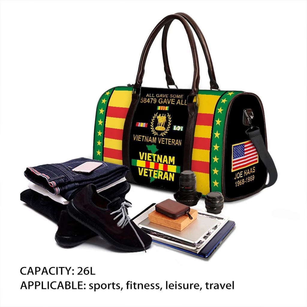 Personalized All Gave Some Gave All Vietnam Veteran Travel Bag Gift Men Xmas