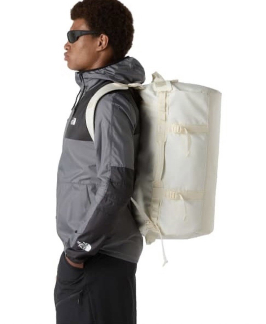 The North Face Base Camp Duffel White Dune Size S 50L Brand New