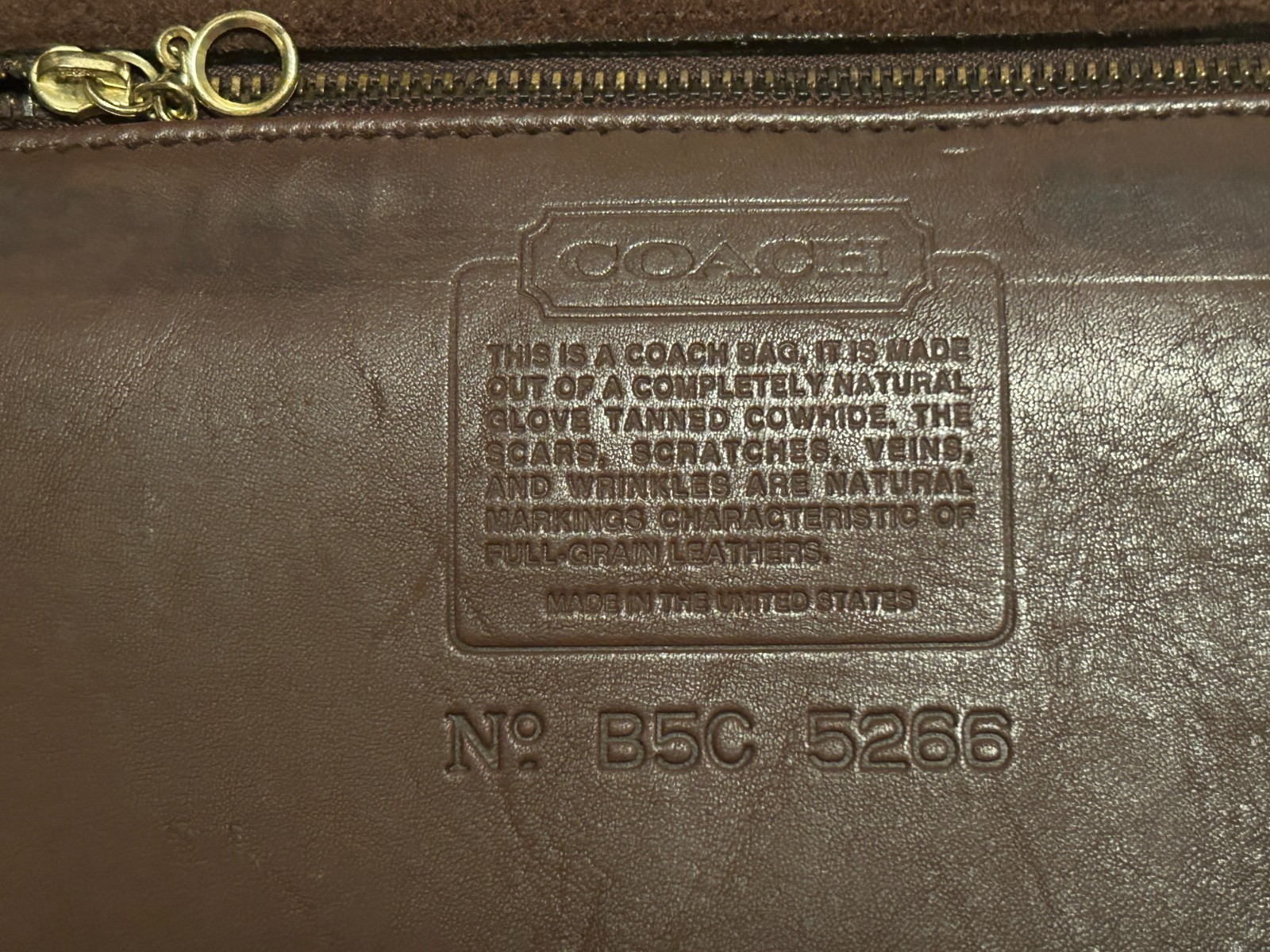 Vintage Coach Metropolitan 1995 Brown Leather Messenger Bag United States 5266