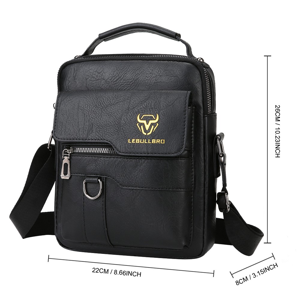 Men’s Leather Crossbody Bag Shoulder Bag Handbag Casual Business Sling Bag