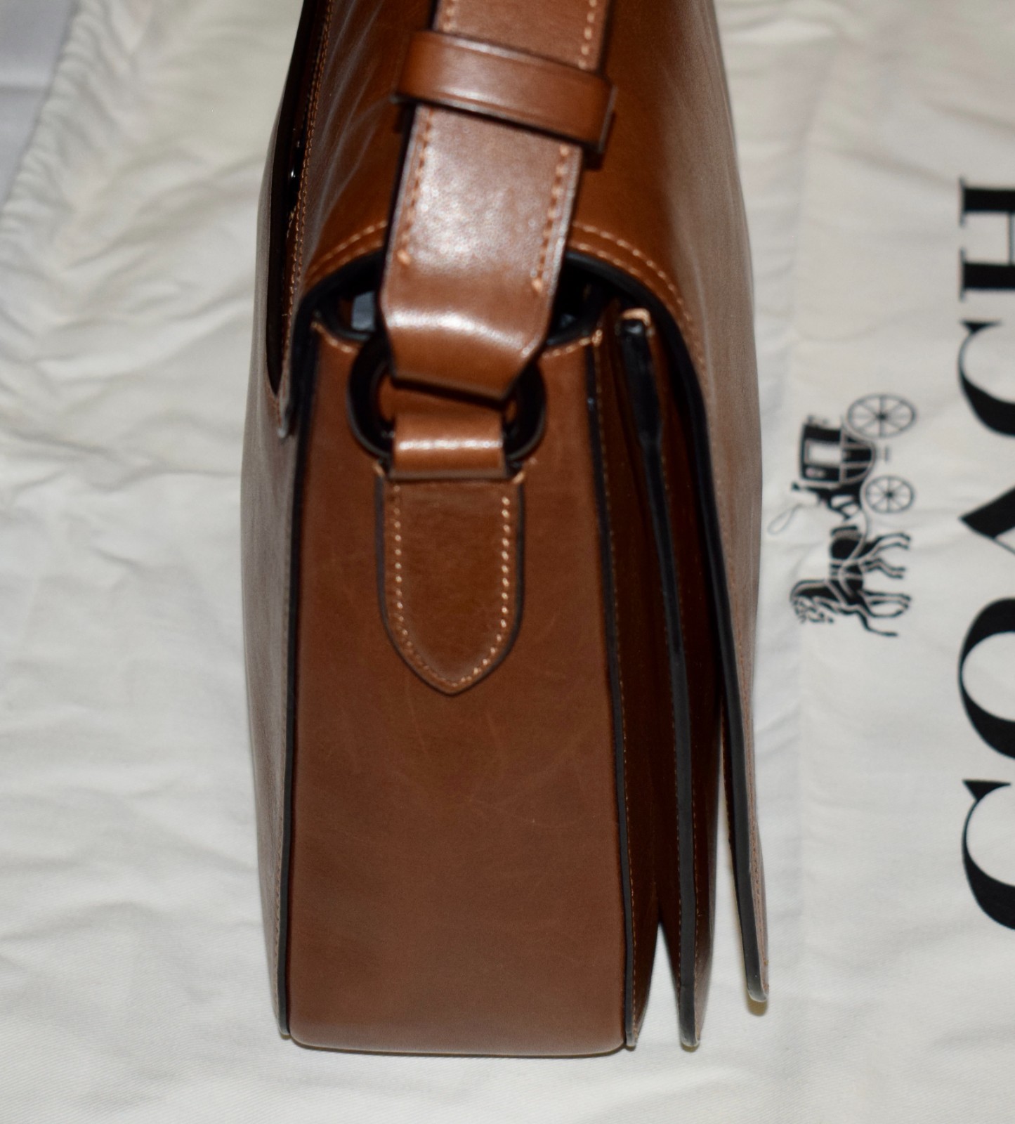 Coach Gotham Messenger 27 Brown Sport Calf Leather Shoulder Bag C2679 ~ #2
