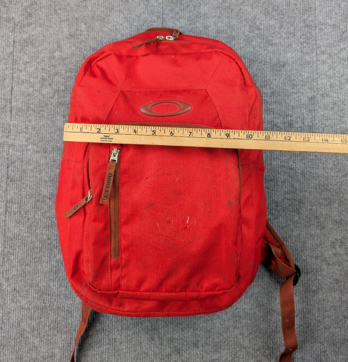 Oakley Works Backpack Vintage Ripstop Utility Pockets Y2K Software Red Thrash